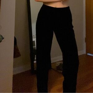 stretchy velvet pants